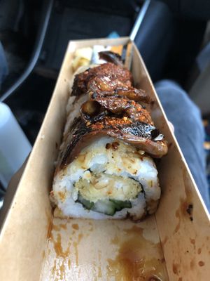 Unagi tempura roll at Woodblock in San Francisco