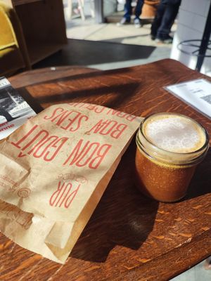 Cappuccino with hazelnut milk at Pur etc in Mulhouse