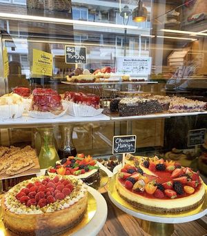 lovely vegan pastries at Café BellaBarista in Dusseldorf