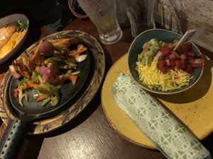 Main. Vegan OMPH fajitas 🌱 at Chiquito in Patchway