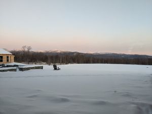 View outside in December at MAPLE in Lowell