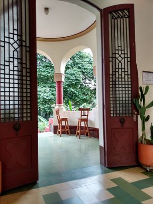 Upstairs patio at El Arrebato in Medellin