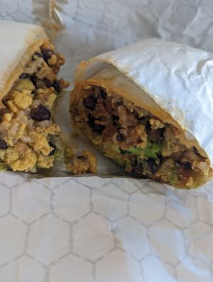 Vegan breakfast burrito at Indie Superette in San Francisco