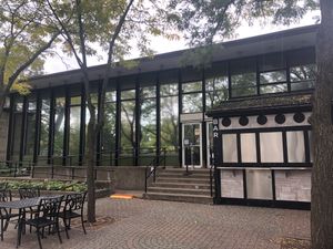 Outside at Jardin Botanique in Montreal