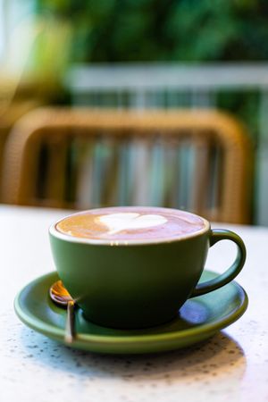 Latte with soya milk at Nature's Charm in Bangkok
