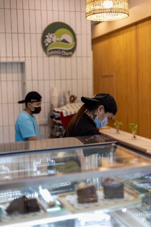 Friendly staff :) at Nature's Charm in Bangkok