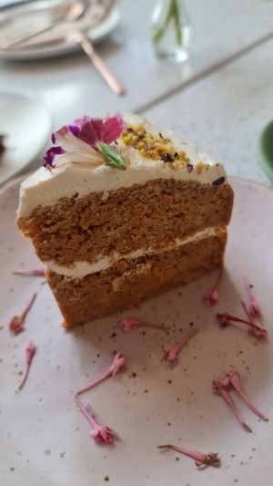 Carrot cake at Nature's Charm in Bangkok