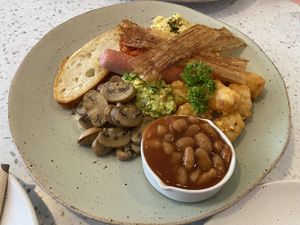 English breakfast at Nature's Charm in Bangkok