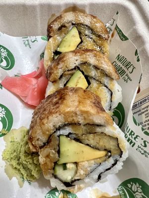 “Eel” sushi takeaway  at Nature's Charm in Bangkok