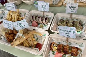 Selection at Nature’s charm stall @vegan festival  at Nature's Charm in Bangkok