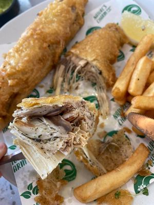 ‘Flaky fish’ texture 😮  at Nature's Charm in Bangkok