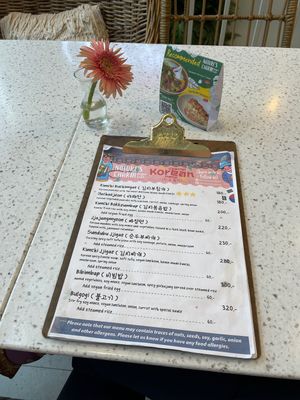 Special Korean menu at Nature's Charm in Bangkok