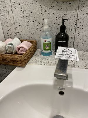 Soap with HappyCow sticker  at Nature's Charm in Bangkok