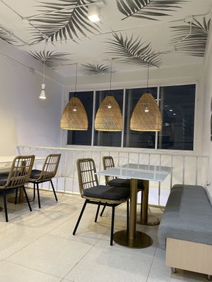 Upstairs seating  at Nature's Charm in Bangkok