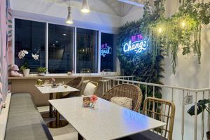 Upstairs dining roomm  at Nature's Charm in Bangkok