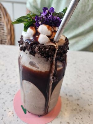 Chocolate banana shake ~10/1/24 at Nature's Charm in Bangkok