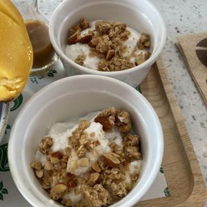 Coconut yoghurt and granola. Perfection  at Nature's Charm in Bangkok