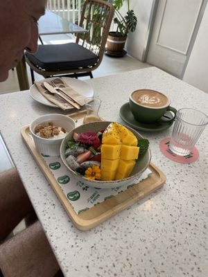 Fresh fruit bowl  at Nature's Charm in Bangkok