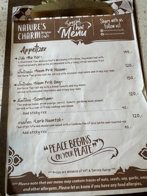 Thai Appetizers  at Nature's Charm in Bangkok