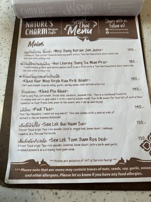 Thai Mains  at Nature's Charm in Bangkok