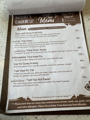 Thai Mains  at Nature's Charm in Bangkok