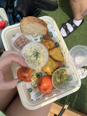 No mushroom or bacon; on Grab   at Nature's Charm in Bangkok