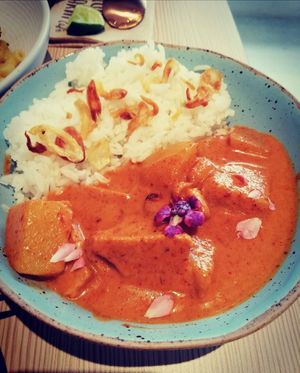 Masaman curry at Nature's Charm in Bangkok