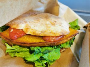 Puccia vegetariana at Caffé La Feltrinelli in Florence