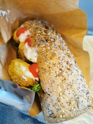 Felafel panini at Caffé La Feltrinelli in Florence