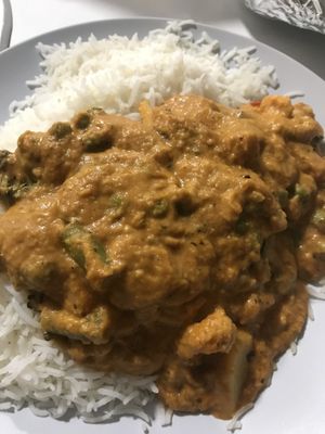 Vegetable Madras (made vegan!) at The Spice Rack Indian Kitchen in Auckland