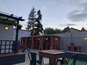 Beer garden at The Radcliffe Arms in Hitchin