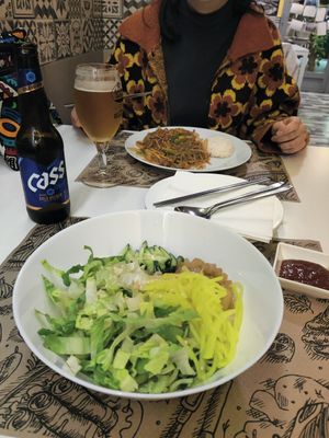 Vegan bibimbap at Dokdo Korea in Madrid