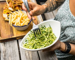 Vegan Courgette Salad at The Great Exhibition in South East London