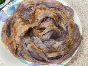 Chinese yam savory pancake (抓餅 — 山藥) at Xiáng Yuán SùShí 祥緣素食 in Taipei