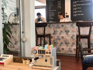Baby-barista play corner. at Glück Artisan Food and Coffee in Phuket