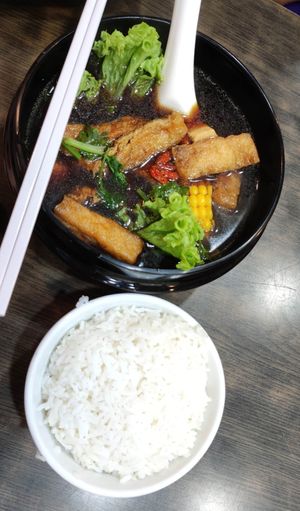 Bah Kut Teh Soup Rice at North South East West Fusion Vegetarian Restaurant 东南西北素食融合餐馆 in Central Singapore