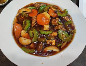 Bean paste Bittergourd Kway Tiow - 豆苦瓜粿条 at North South East West Fusion Vegetarian Restaurant 东南西北素食融合餐馆 in Central Singapore