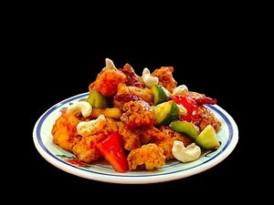 Classic dishes: Kung Pao soya texture. at North South East West Fusion Vegetarian Restaurant 东南西北素食融合餐馆 in Central Singapore