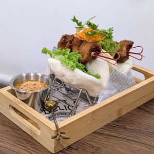 Vegan Satay Koah Pau at North South East West Fusion Vegetarian Restaurant 东南西北素食融合餐馆 in Central Singapore