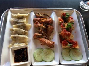 A number of delicious starters to choose from.  at North South East West Fusion Vegetarian Restaurant 东南西北素食融合餐馆 in Central Singapore