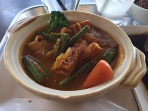 Lovely vegetable dish.  at North South East West Fusion Vegetarian Restaurant 东南西北素食融合餐馆 in Central Singapore