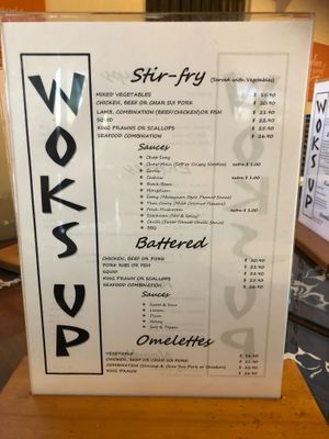 Main courses at Woks Up in Tennant Creek
