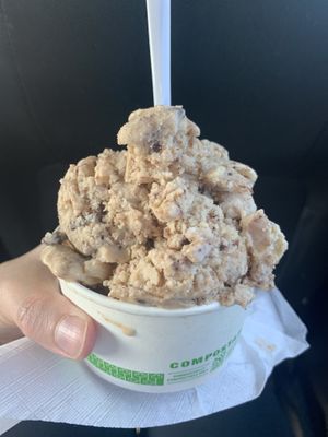 Vegan peanut butter chocolate chip  at Rosie's Ice Cream in Shediac