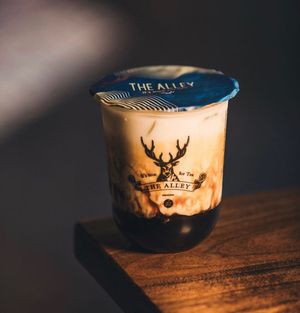 Vegan oat milk crème brulée - must try at The Alley in London