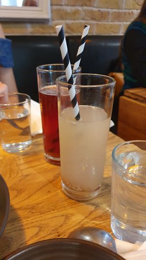 Cinnamon and rice non alcoholic punches (v. Sweet, the cinnamon one was better) at Lime Orange in South West London