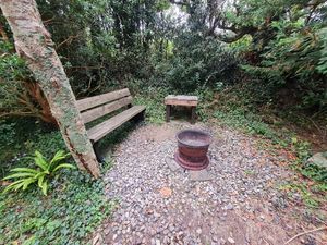 Fire pit area at The Greenhouse Spa Retreat in Saltash