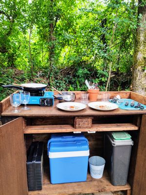 Outside Cooking Area at The Greenhouse Spa Retreat in Saltash