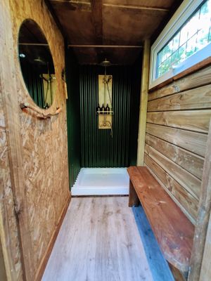 Shower at The Greenhouse Spa Retreat in Saltash