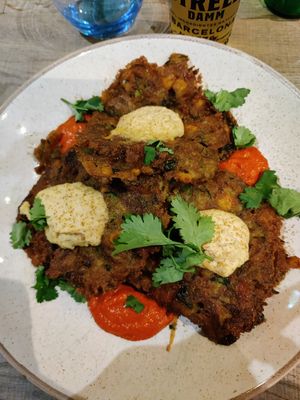 New improved sweetcorn fritters at Ego Mediterranean in Lytham St Annes