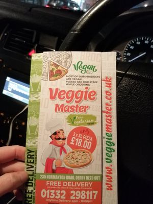 Vegetarian with lots of vegan options at Veggie Master in Derby